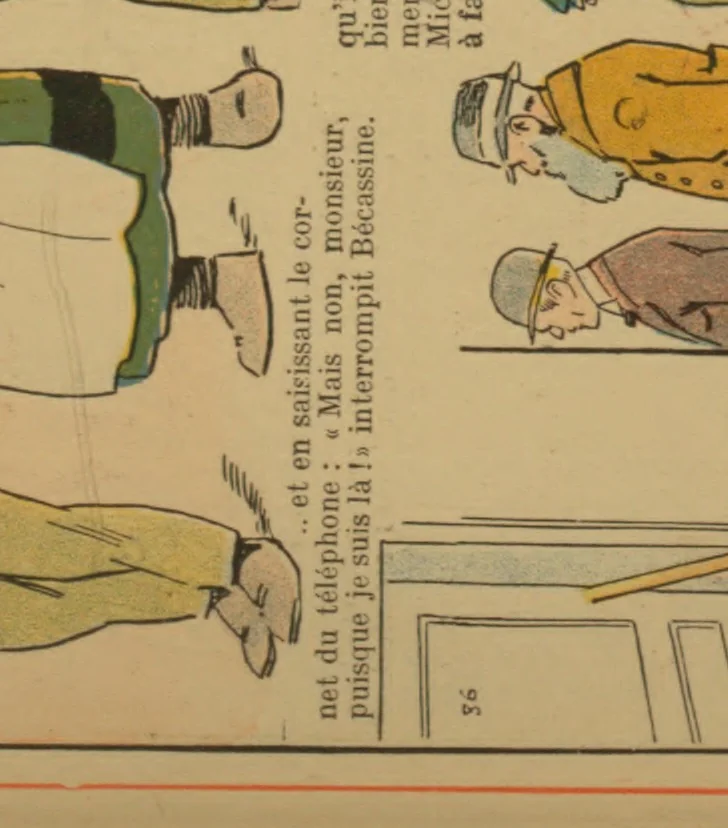 An illustration from Bécassine voyage;, 1921, leaf 58