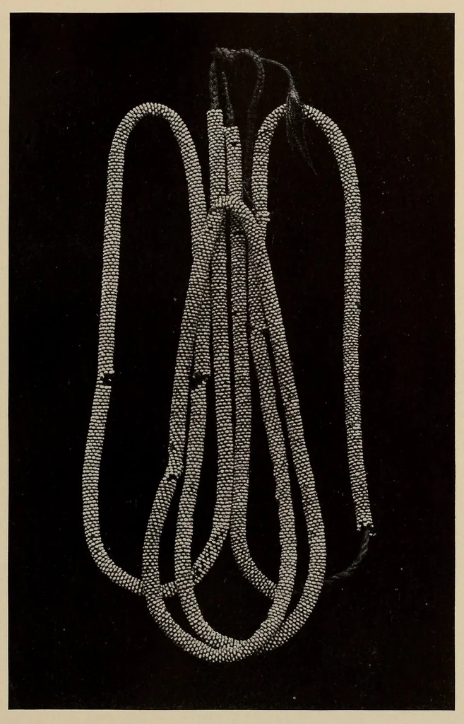 An illustration from Beads and beadwork of the American Indians : a study based on specimens in the Museum of the American Indian, Heye Foundation, 1929, leaf 159