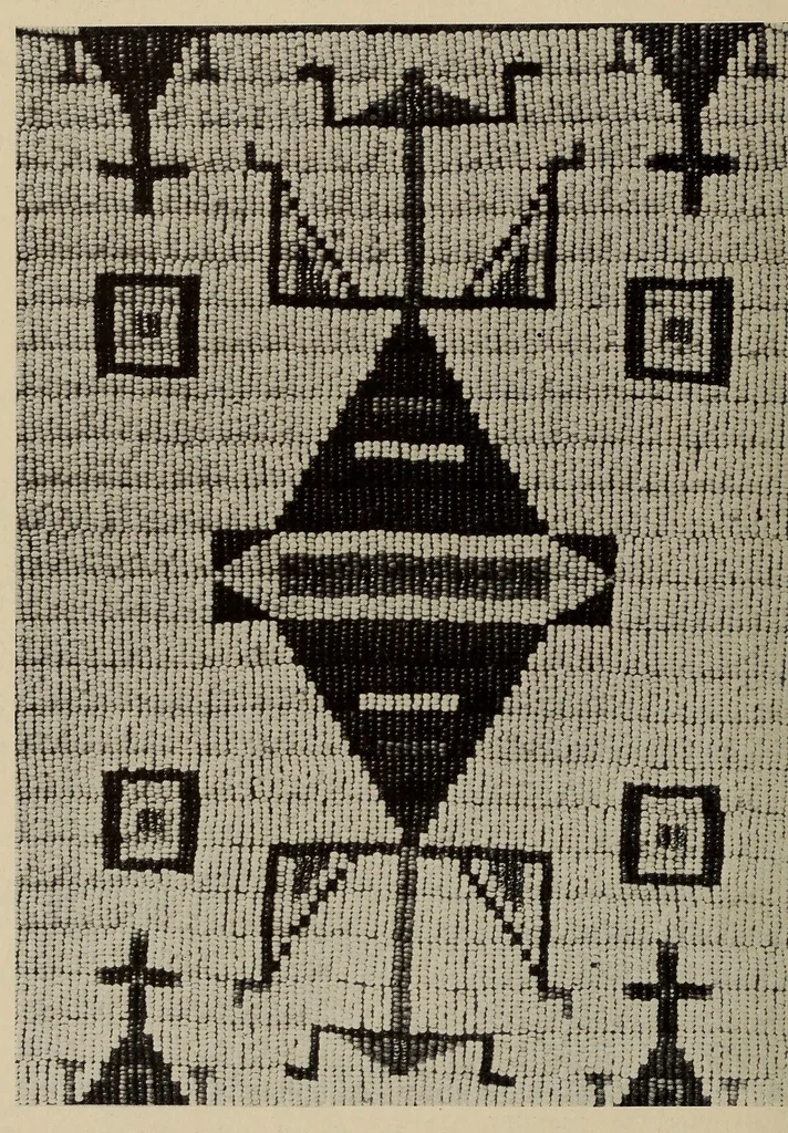 An illustration from Beads and beadwork of the American Indians : a study based on specimens in the Museum of the American Indian, Heye Foundation, 1929, leaf 182