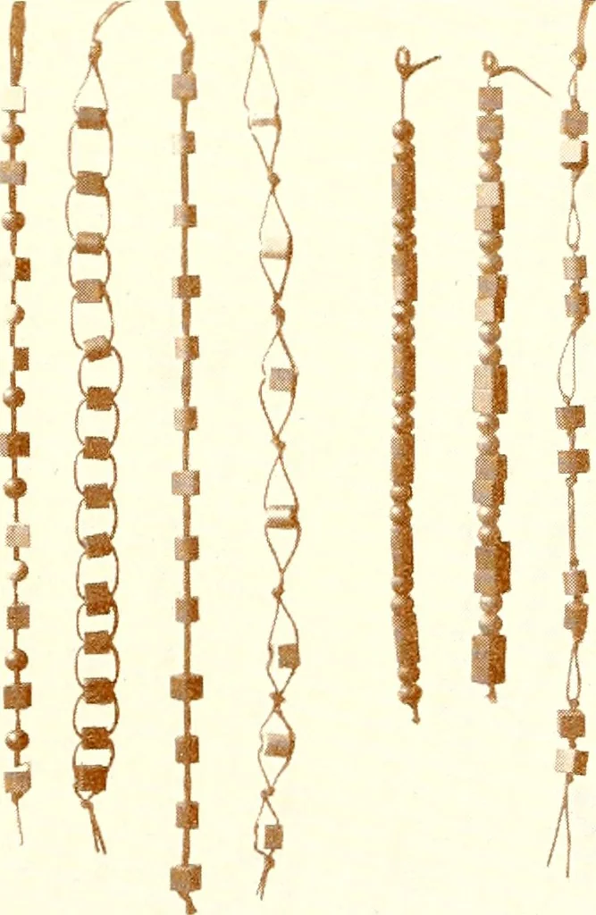 An illustration from Bead stringing, 1904, leaf 10
