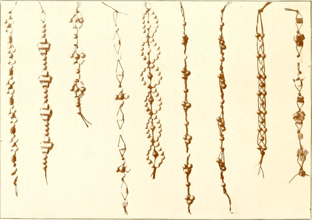 An illustration from Bead stringing, 1904, leaf 15