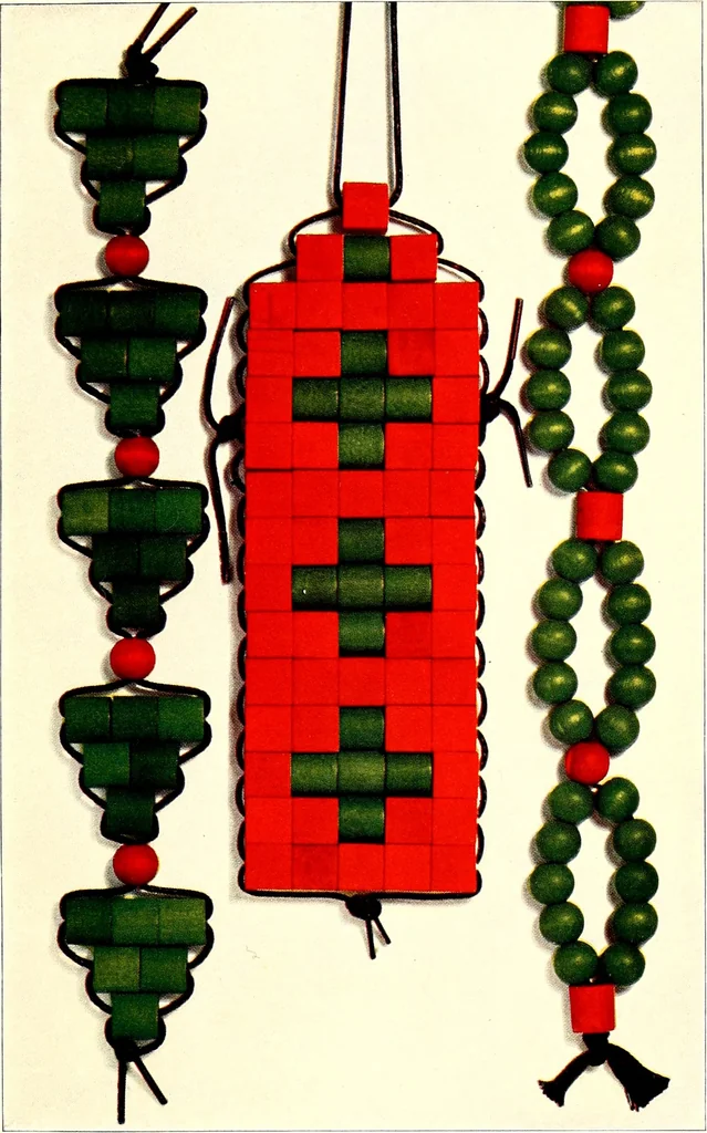 An illustration from Bead stringing, 1904, leaf 28