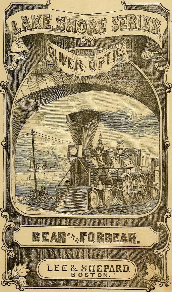 An illustration from Bear and forbear, or, The young skipper of Lake Ucayga, 1871, leaf 8