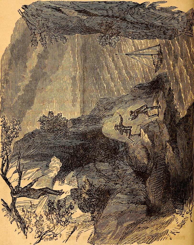 An illustration from Bear and forbear, or, The young skipper of Lake Ucayga, 1870, leaf 165