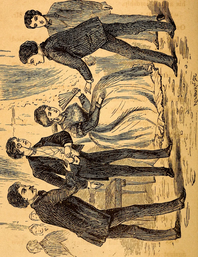 An illustration from Bear and forbear, or, The young skipper of Lake Ucayga, 1870, leaf 243