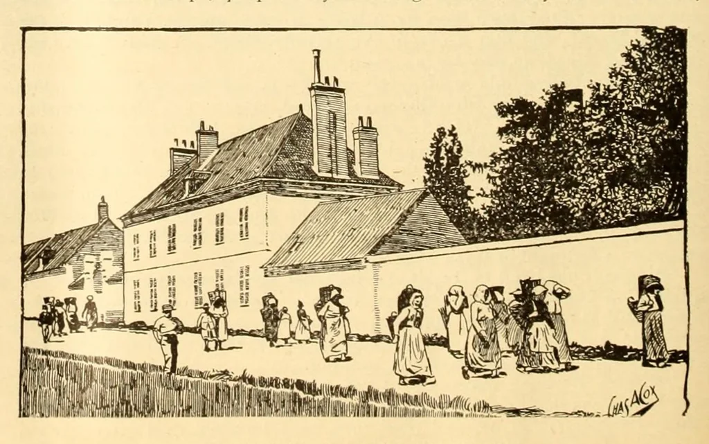 An illustration from The Bearings, 1890, leaf 586