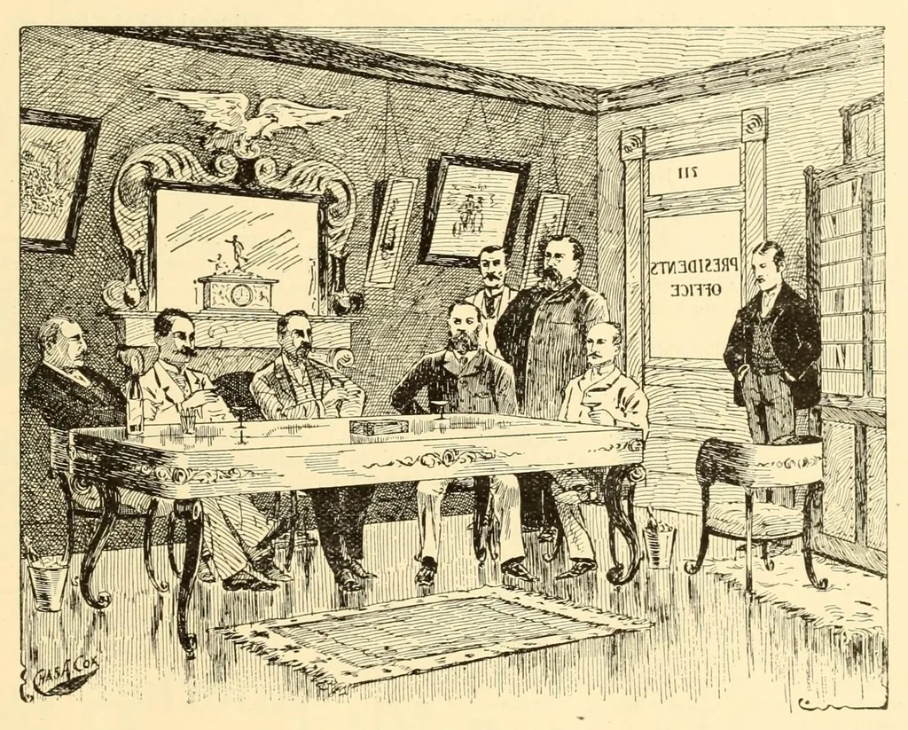An illustration from The Bearings, 1890, leaf 165