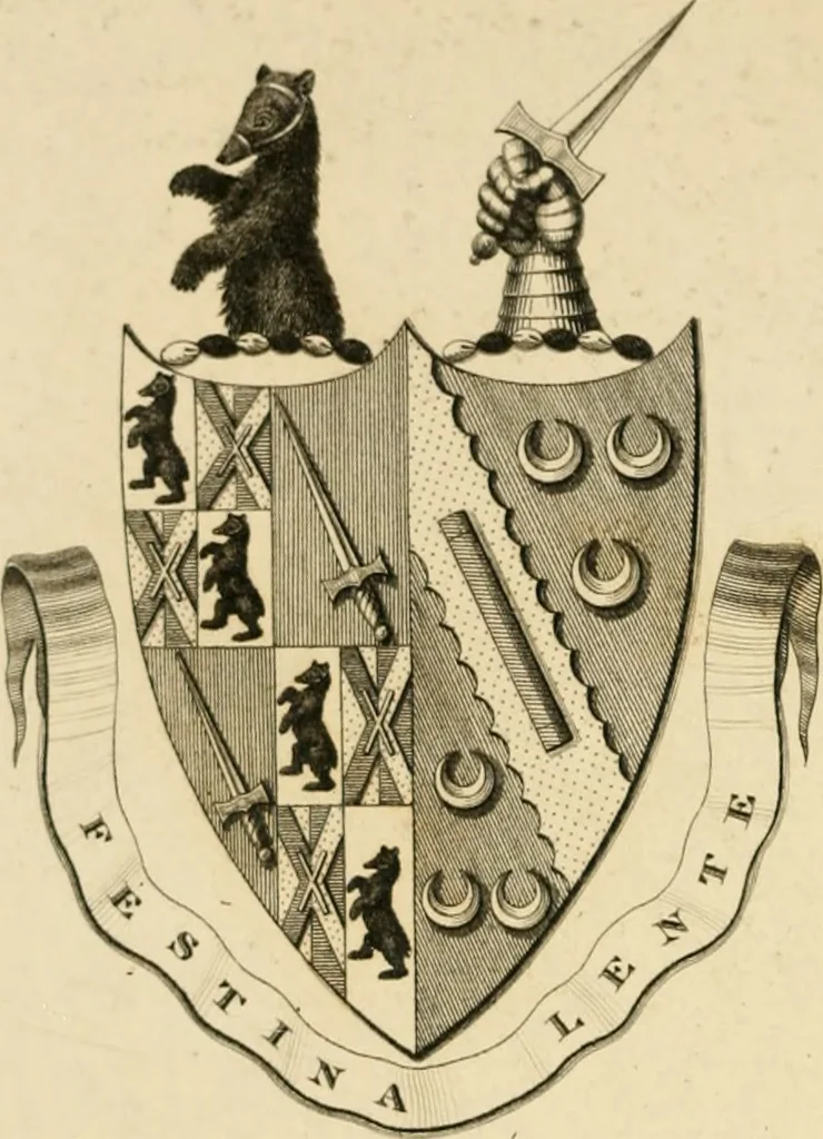 An illustration from The Beauties of England and Wales, or, Delineations, topographical, historical, and descriptive, of each county, 1801, leaf 1
