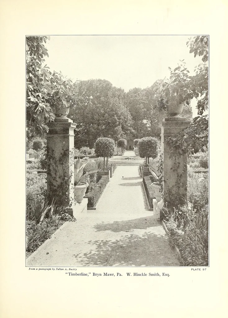 An illustration from Beautiful gardens in America, 1916, leaf 243