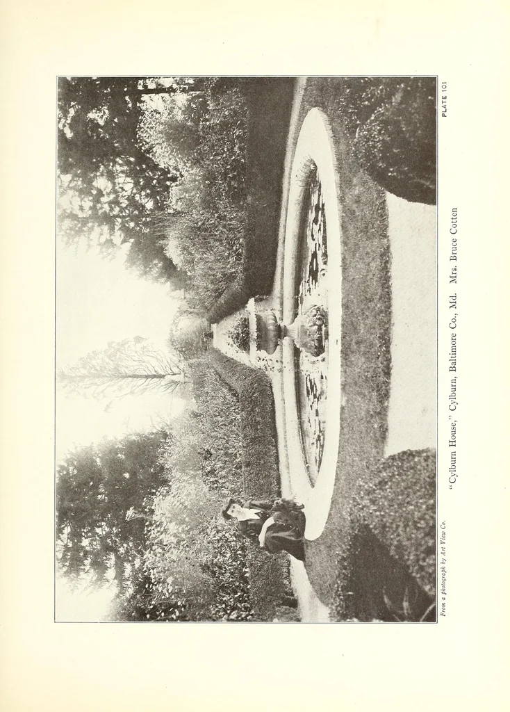 An illustration from Beautiful gardens in America, 1916, leaf 261