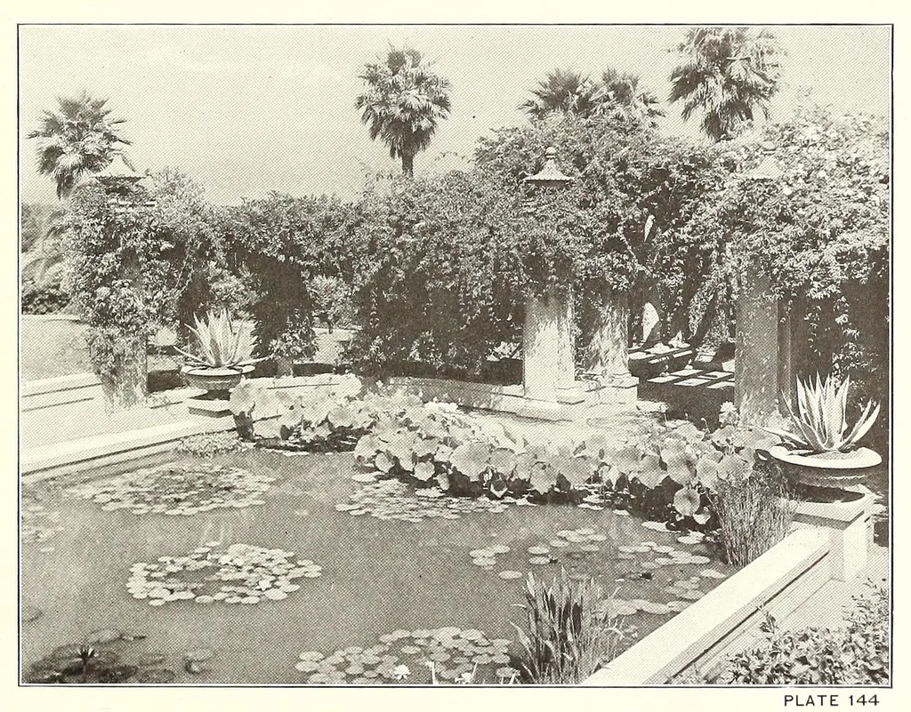 An illustration from Beautiful gardens in America, 1916, leaf 353