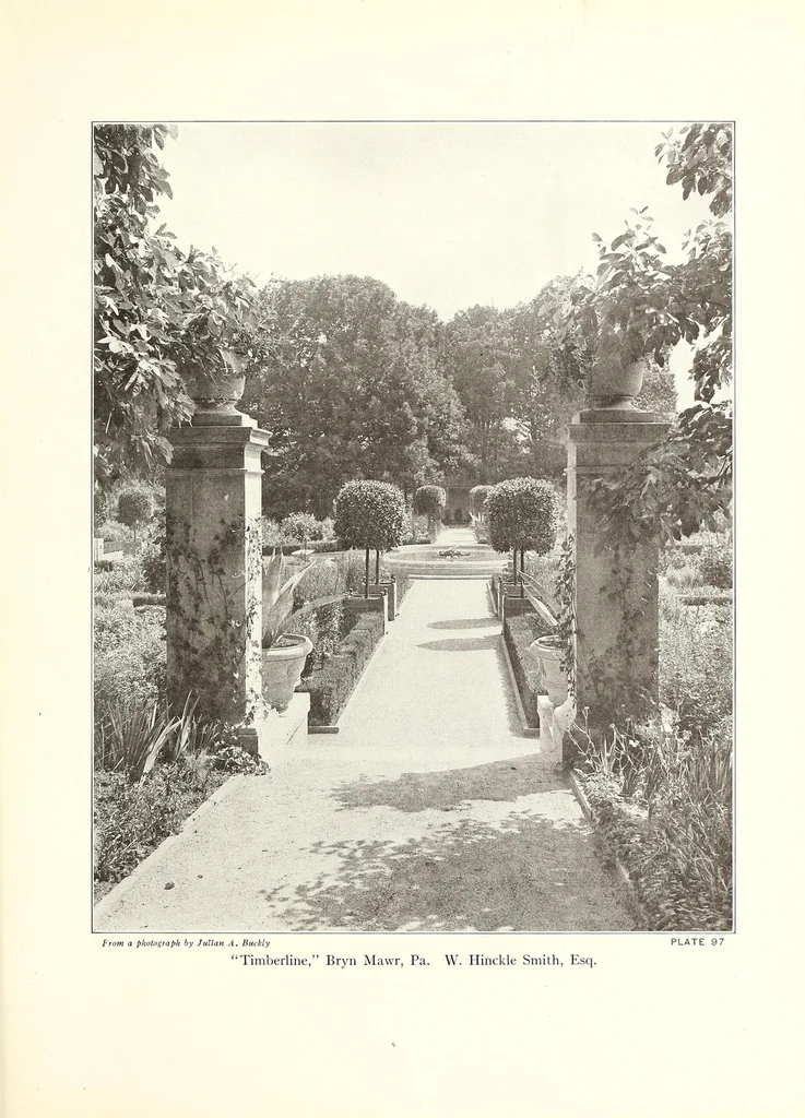 An illustration from Beautiful gardens in America, 1915, leaf 243