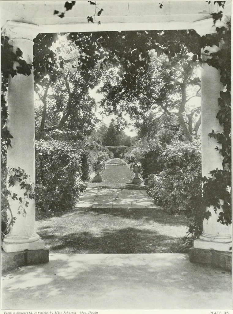 An illustration from Beautiful gardens in America, 1915, leaf 106