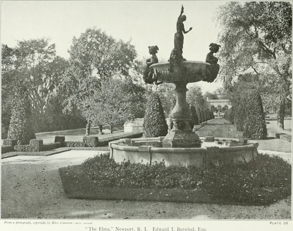 An illustration from Beautiful gardens in America, 1915, leaf 108
