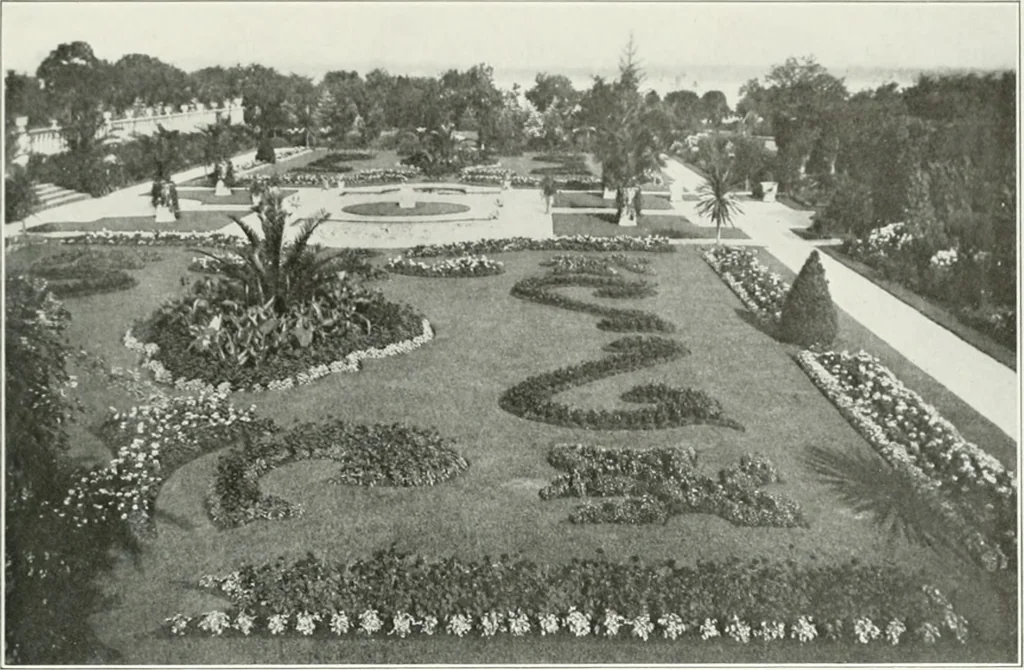 An illustration from Beautiful gardens in America, 1915, leaf 122