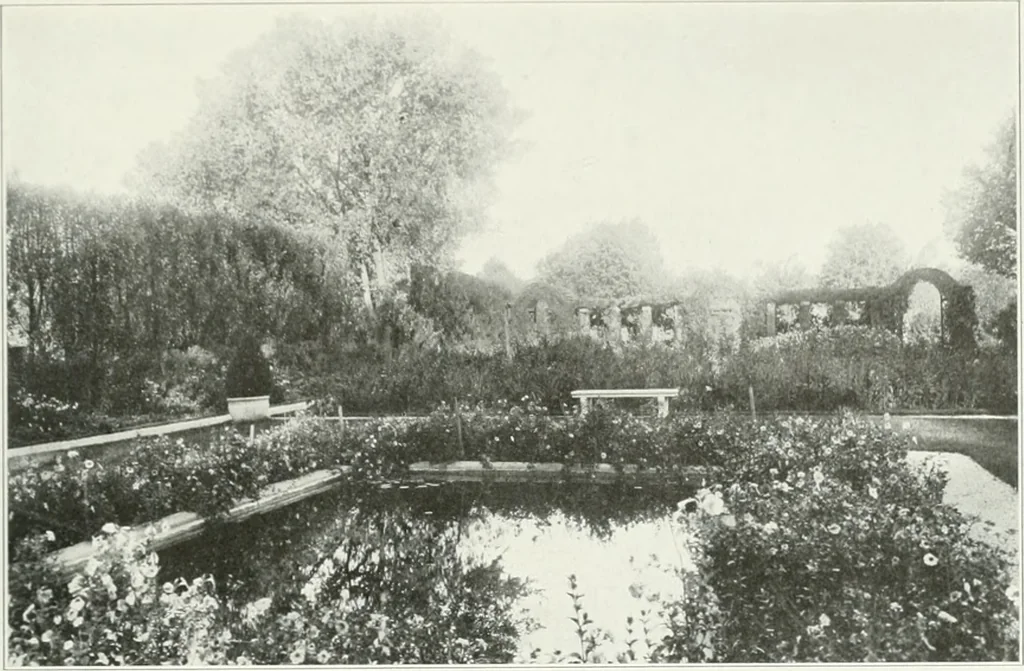 An illustration from Beautiful gardens in America, 1915, leaf 134