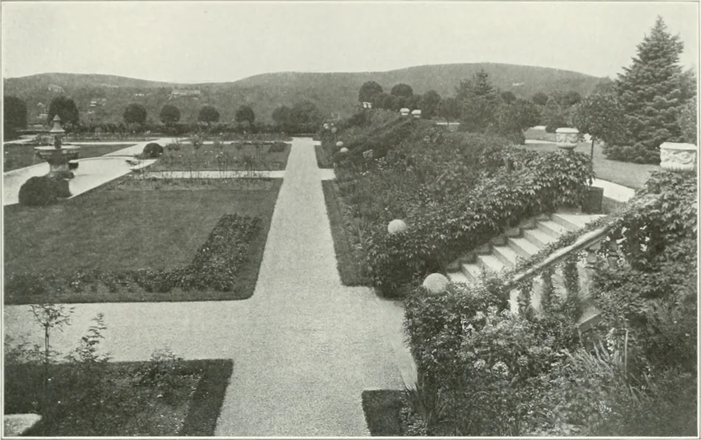 An illustration from Beautiful gardens in America, 1915, leaf 138