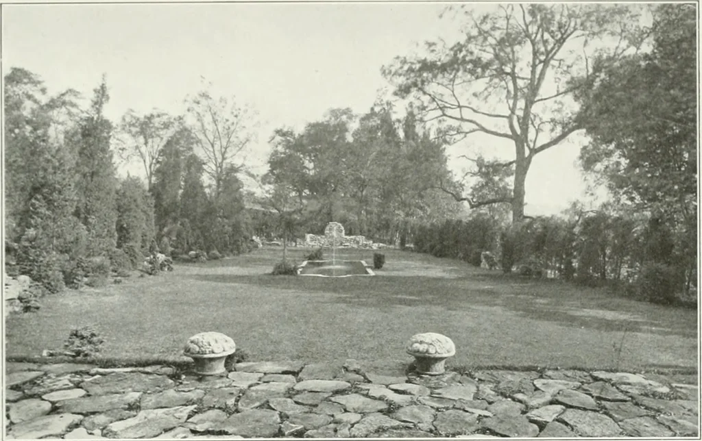 An illustration from Beautiful gardens in America, 1915, leaf 150