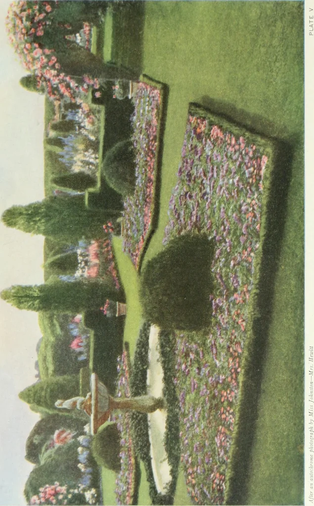 An illustration from Beautiful gardens in America, 1915, leaf 158