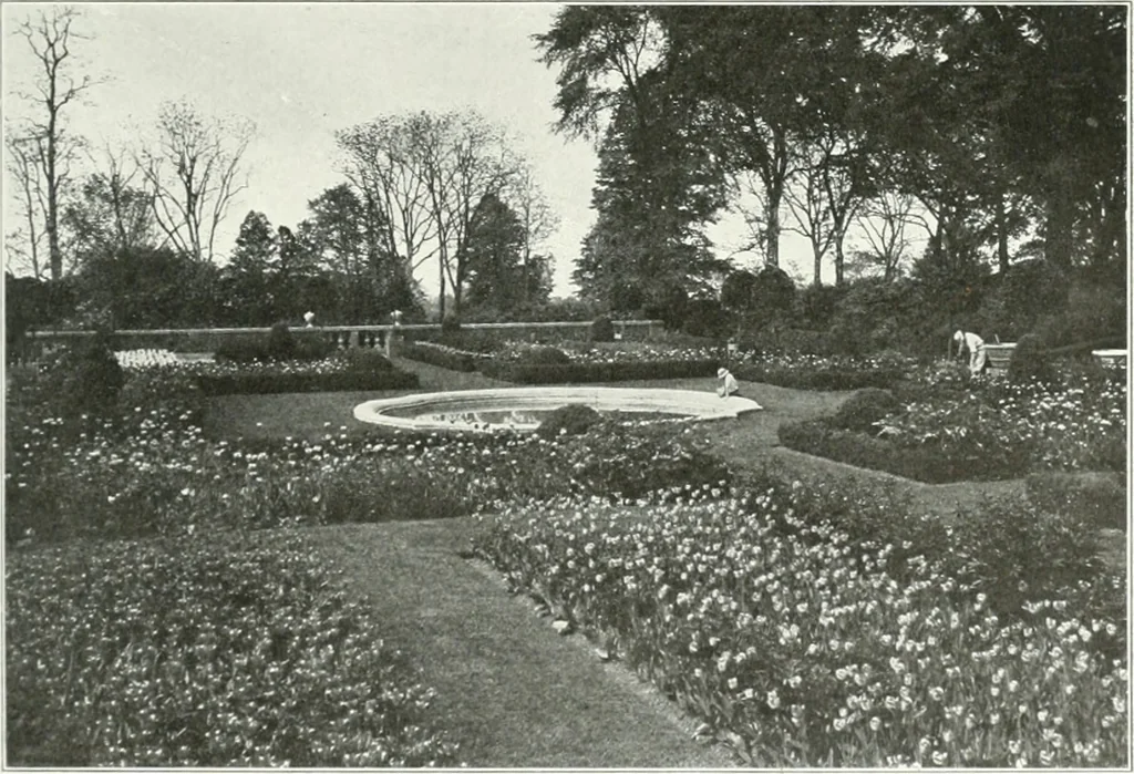An illustration from Beautiful gardens in America, 1915, leaf 180