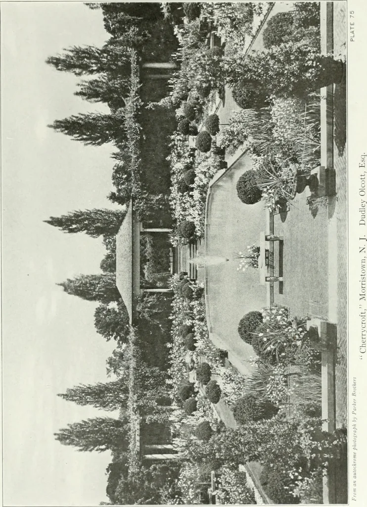 An illustration from Beautiful gardens in America, 1915, leaf 192