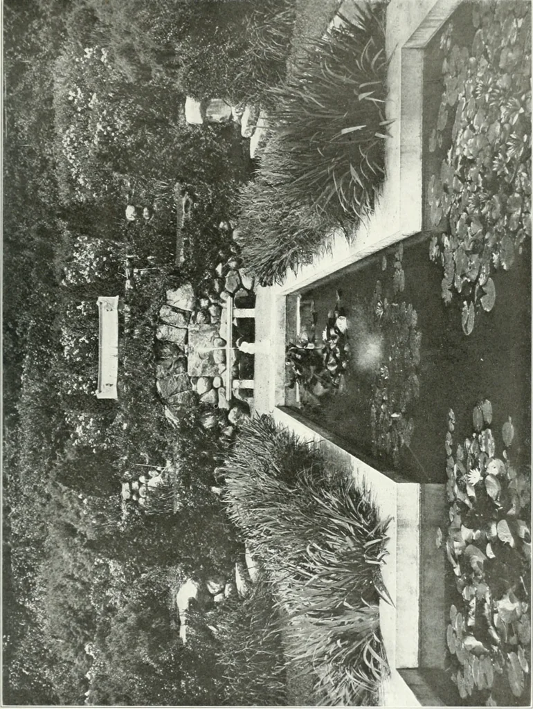 An illustration from Beautiful gardens in America, 1915, leaf 194