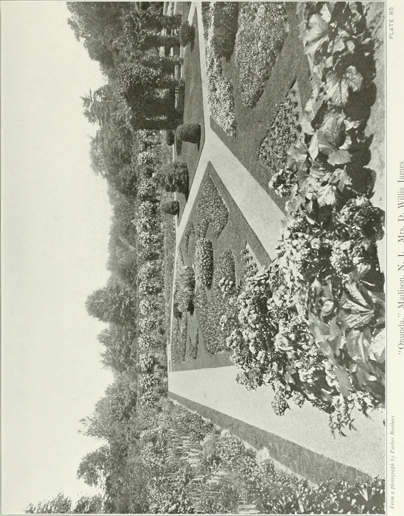 An illustration from Beautiful gardens in America, 1915, leaf 212