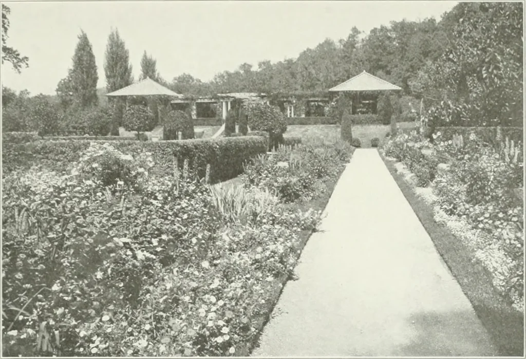 An illustration from Beautiful gardens in America, 1915, leaf 214