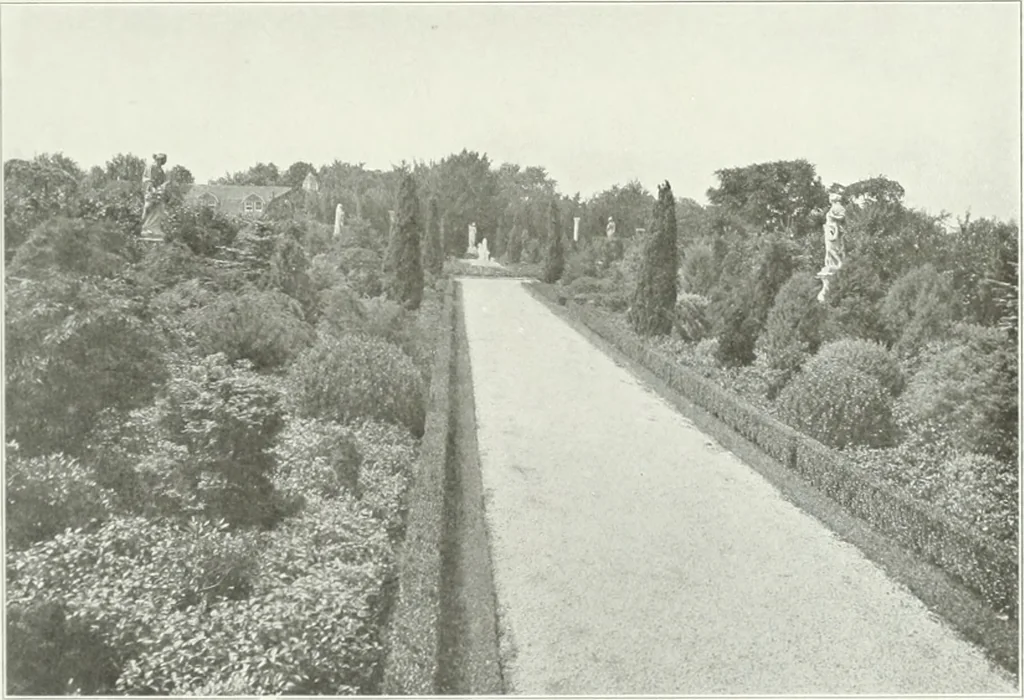 An illustration from Beautiful gardens in America, 1915, leaf 214
