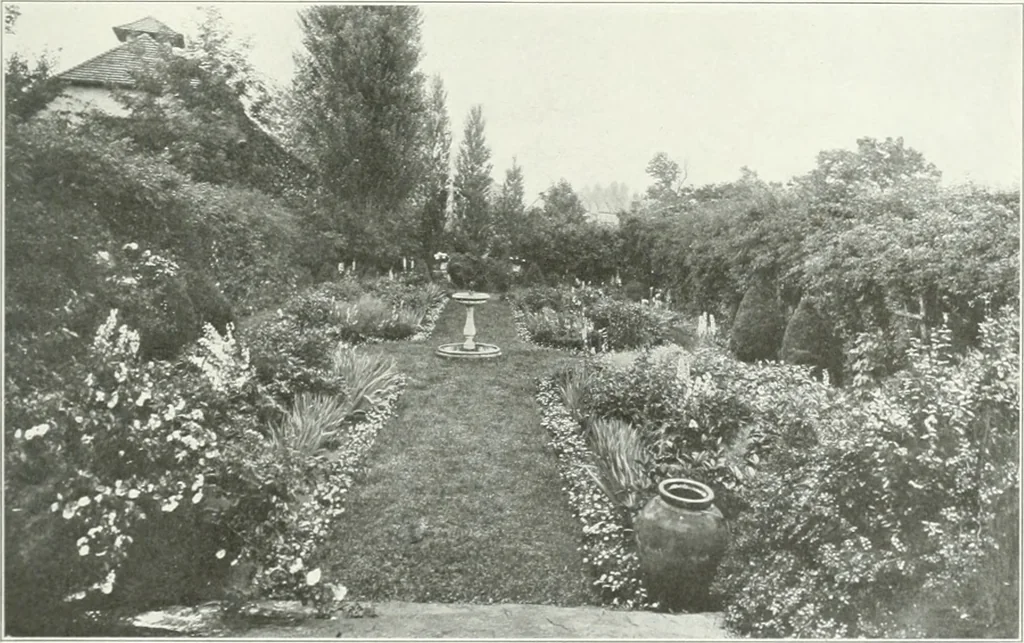 An illustration from Beautiful gardens in America, 1915, leaf 228