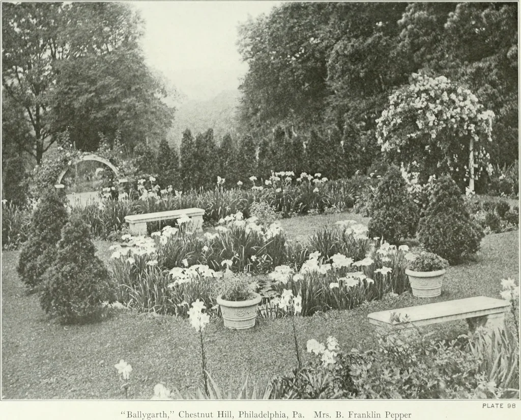 An illustration from Beautiful gardens in America, 1915, leaf 234