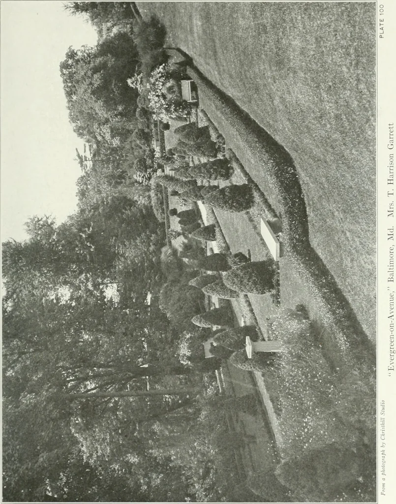 An illustration from Beautiful gardens in America, 1915, leaf 246