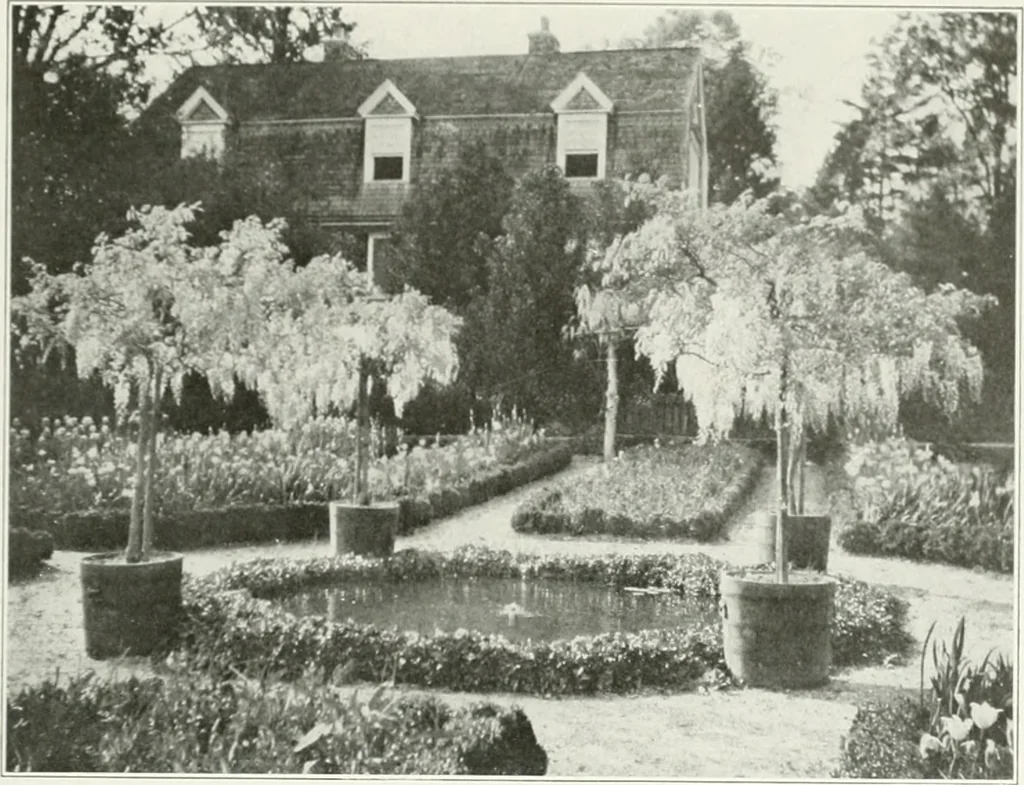 An illustration from Beautiful gardens in America, 1915, leaf 250