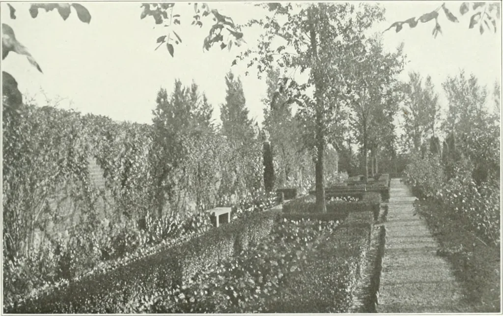 An illustration from Beautiful gardens in America, 1915, leaf 306