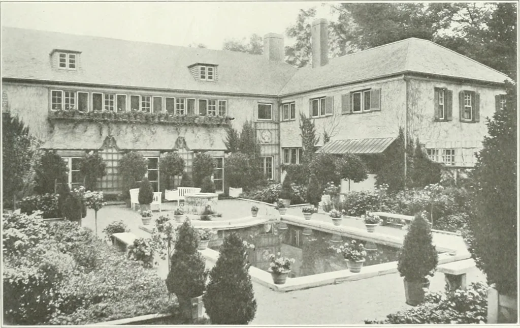 An illustration from Beautiful gardens in America, 1915, leaf 330