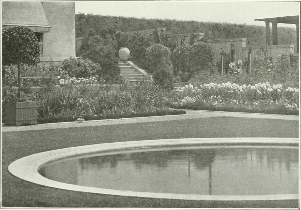 An illustration from Beautiful gardens in America, 1915, leaf 364