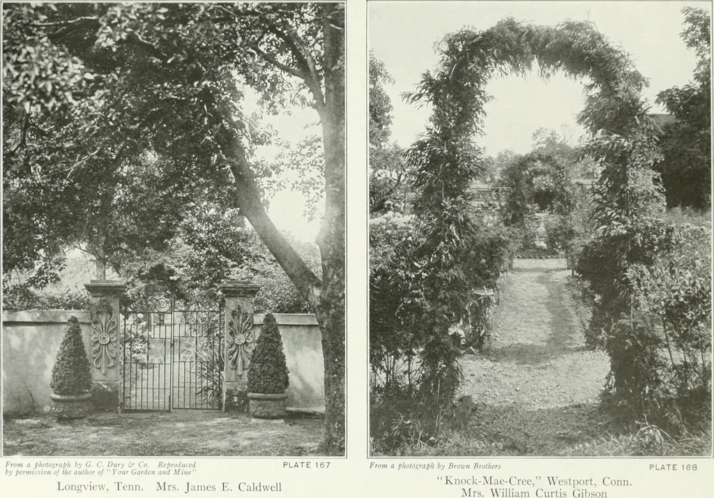 An illustration from Beautiful gardens in America, 1915, leaf 382
