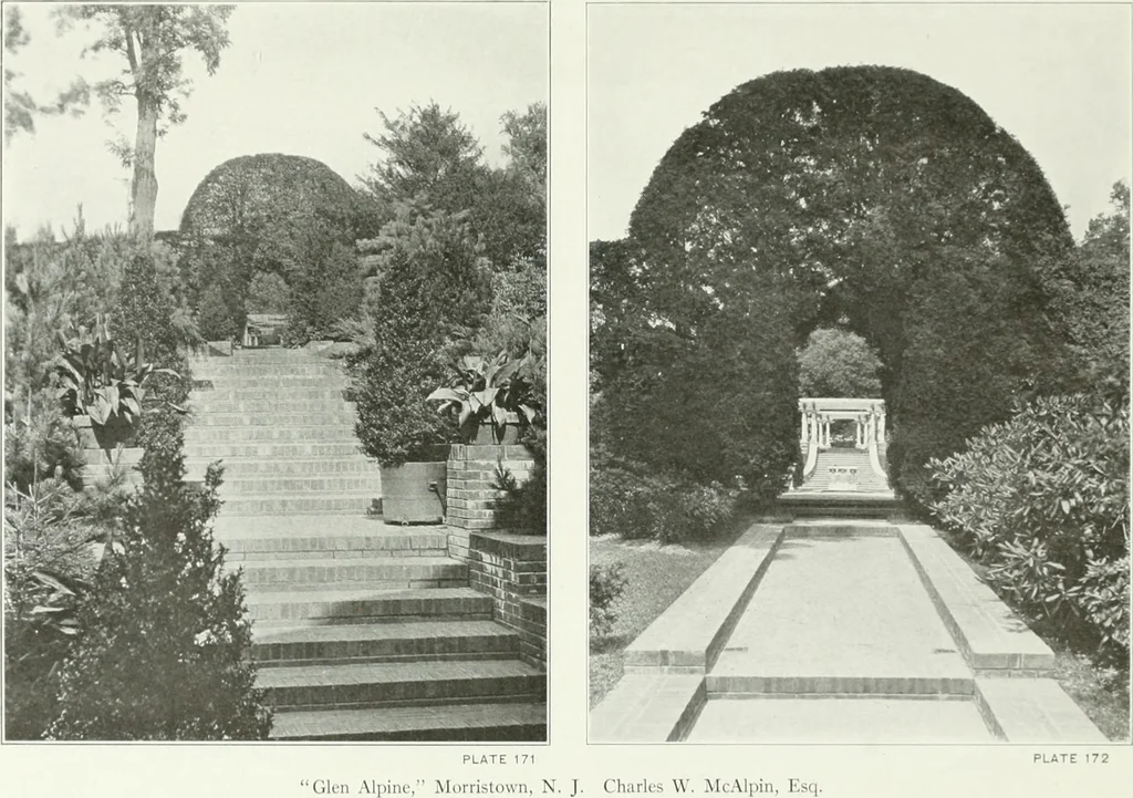 An illustration from Beautiful gardens in America, 1915, leaf 386