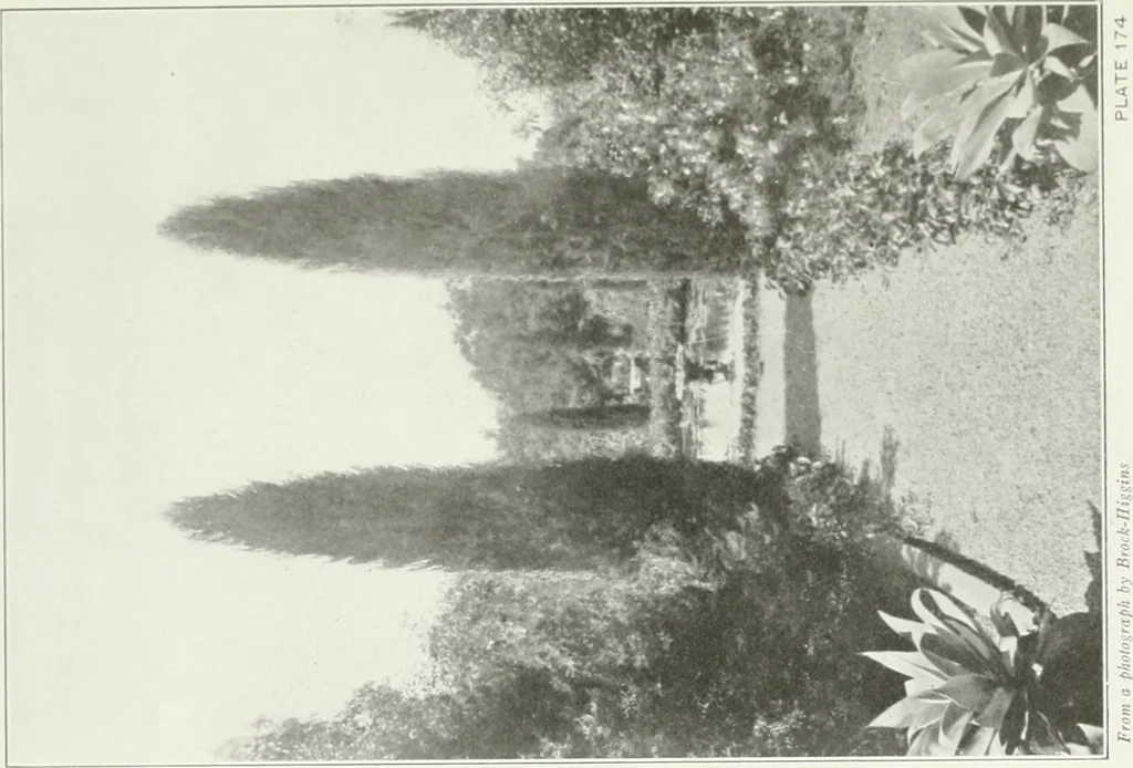 An illustration from Beautiful gardens in America, 1915, leaf 388
