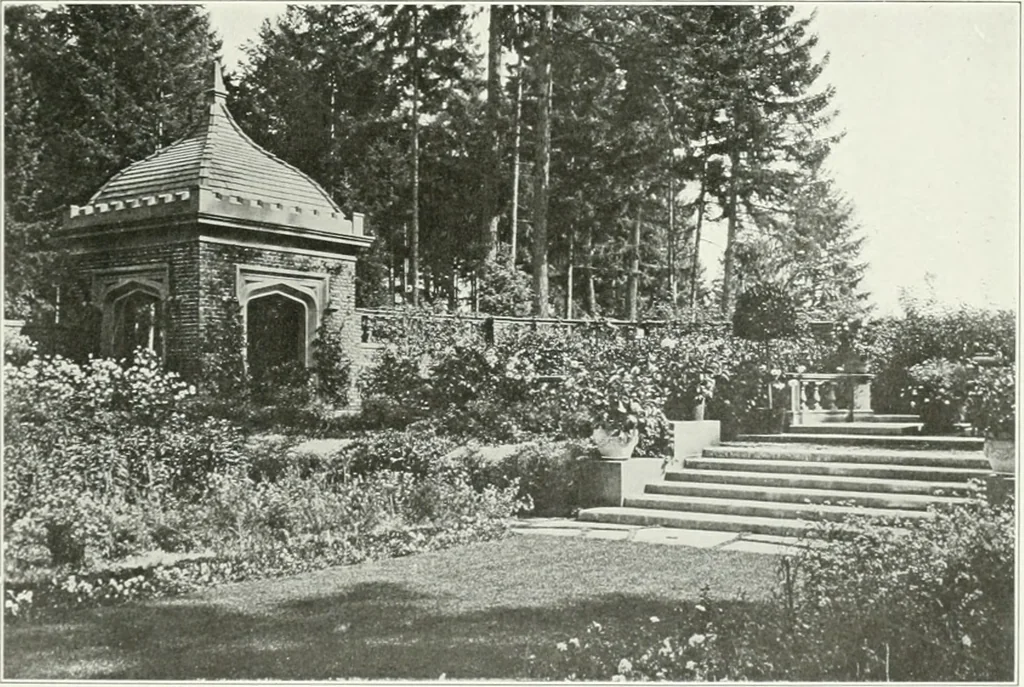 An illustration from Beautiful gardens in America, 1915, leaf 390