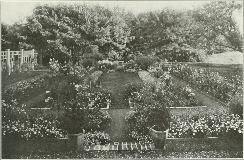 An illustration from Beautiful gardens in America, 1915, leaf 58