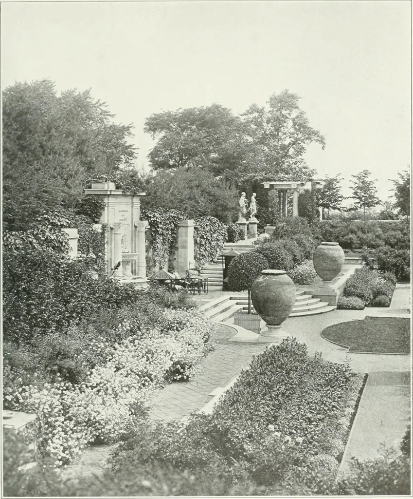 An illustration from Beautiful gardens in America, 1915, leaf 70