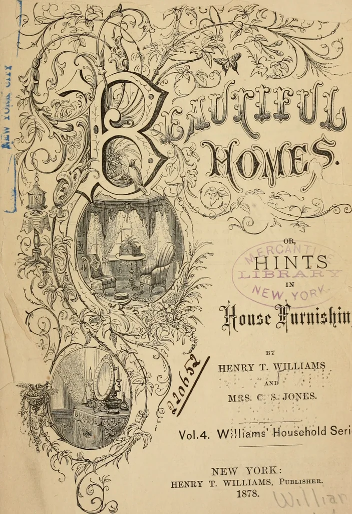 An illustration from Beautiful homes. Or, Hints in house furnishing, 1878, leaf 10