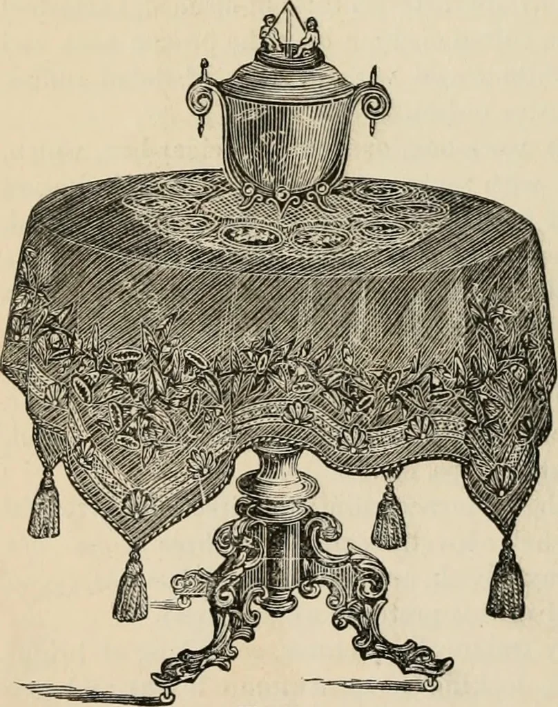 An illustration from Beautiful homes. Or, Hints in house furnishing, 1878, leaf 195