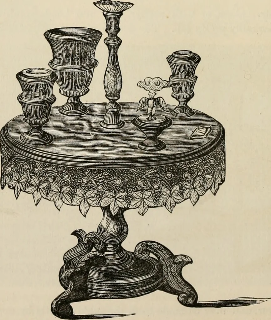 An illustration from Beautiful homes. Or, Hints in house furnishing, 1878, leaf 199