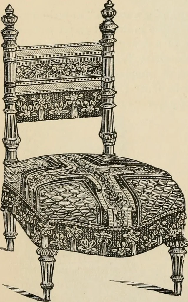 An illustration from Beautiful homes. Or, Hints in house furnishing, 1878, leaf 221