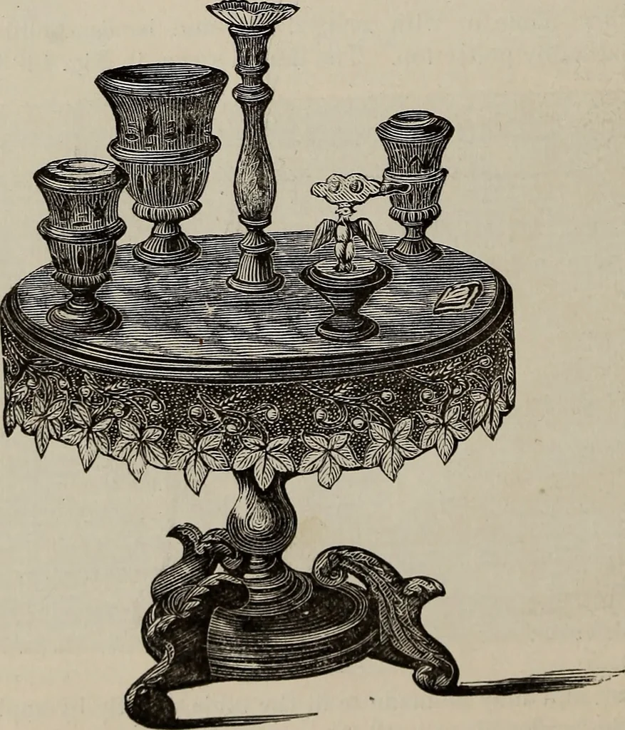 An illustration from Beautiful homes : or, Hints in house furnishing, 1878, leaf 195