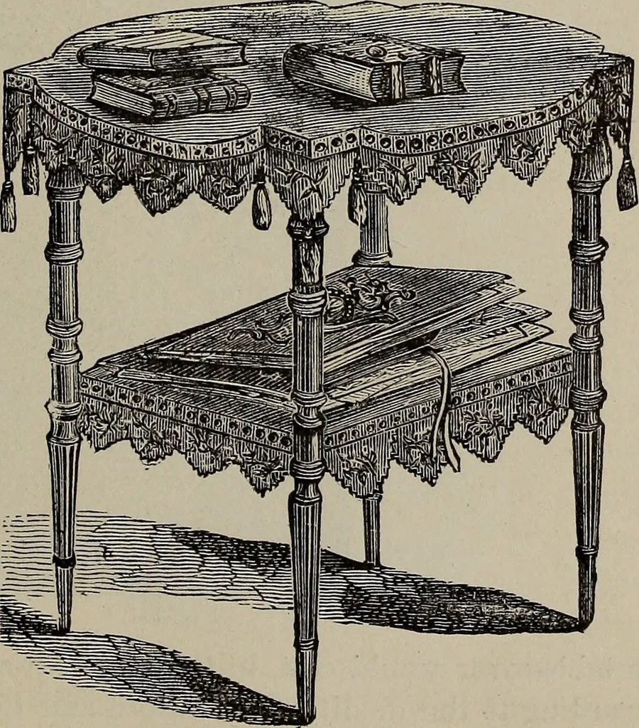 An illustration from Beautiful homes : or, Hints in house furnishing, 1878, leaf 196