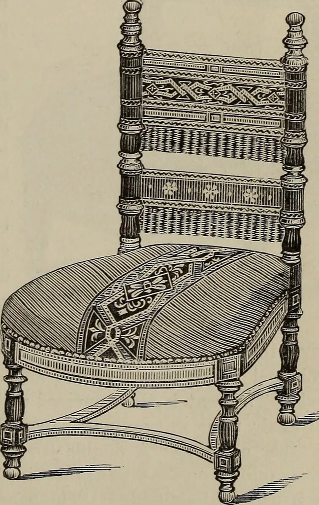 An illustration from Beautiful homes : or, Hints in house furnishing, 1878, leaf 216