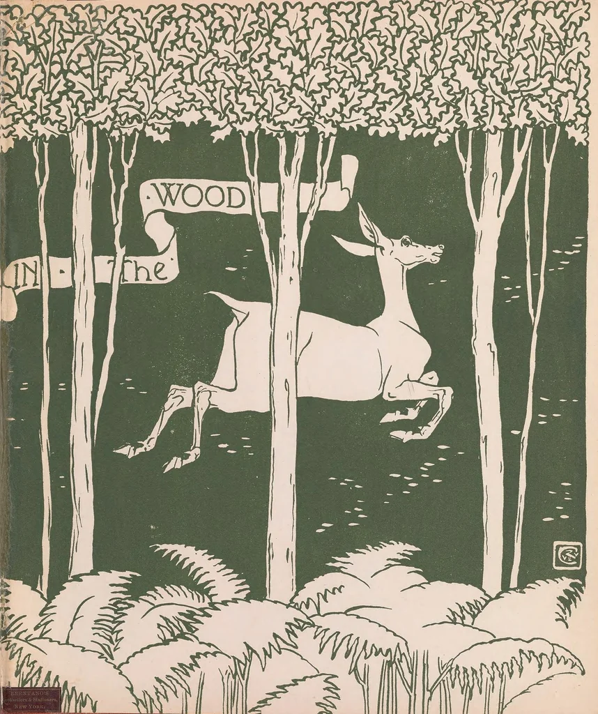 An illustration from Beauty and the beast picture book : containing Beauty and the beast, The frog prince, and The hind in the wood : with eighteen coloured pictures, 1900, leaf 83